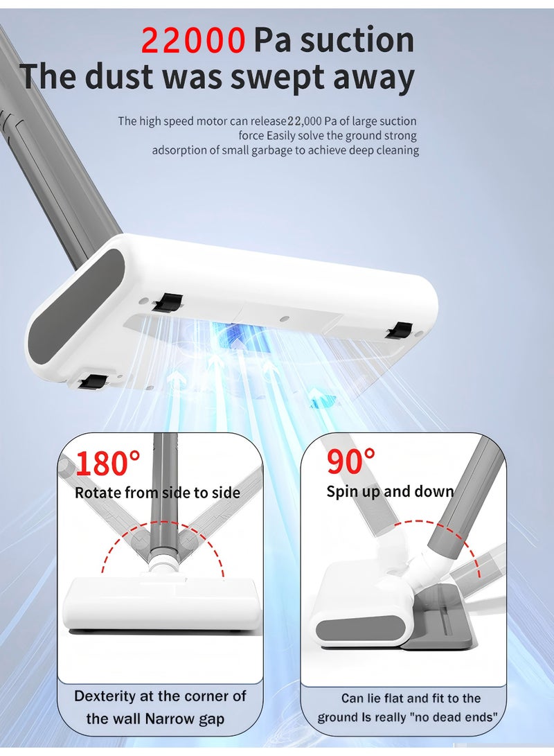 باندا مكنسة كهربائية يدوية طويلة المقبض، ثنائية الاستخدام (للتنظيف الجاف والرطب)، بقوة شفط تبلغ 22000 باسكال. - Image 4